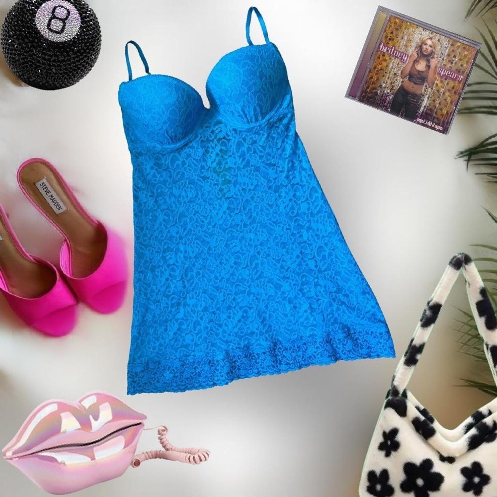 y2k Victoria’s Secret The Lacie Mesh Stretchy Babydoll Slip Dress